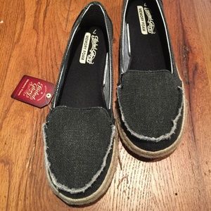 GREY CANVAS JEAN ESPADRILLES